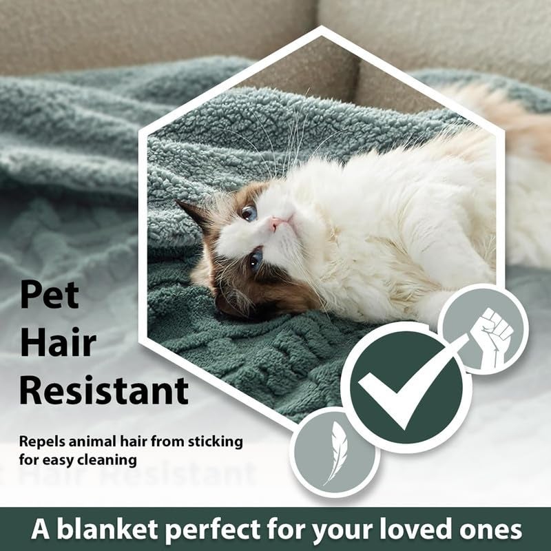 BSB HOME Flannel with Sherpa Luxurious Super Soft Fluffy Cozy Fuzzy Warm Reversible Single Bed Blanket for Heavy Winter 500GSM Blanket/Quilt Rajaai - Color- Bottle Green, 220 x 150 Cm, Weight- 2kg - Image 4