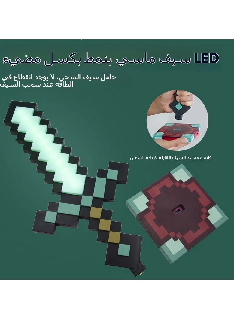 general Minecraft diamond sword night light ornament color changing sword minecraft game peripheral gift model table lamp - Image 2