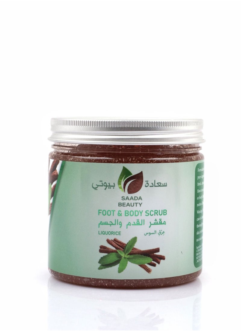 SAADA BEAUTY Foot and Body Scrub with Liquorice 500 ml  - Image 1