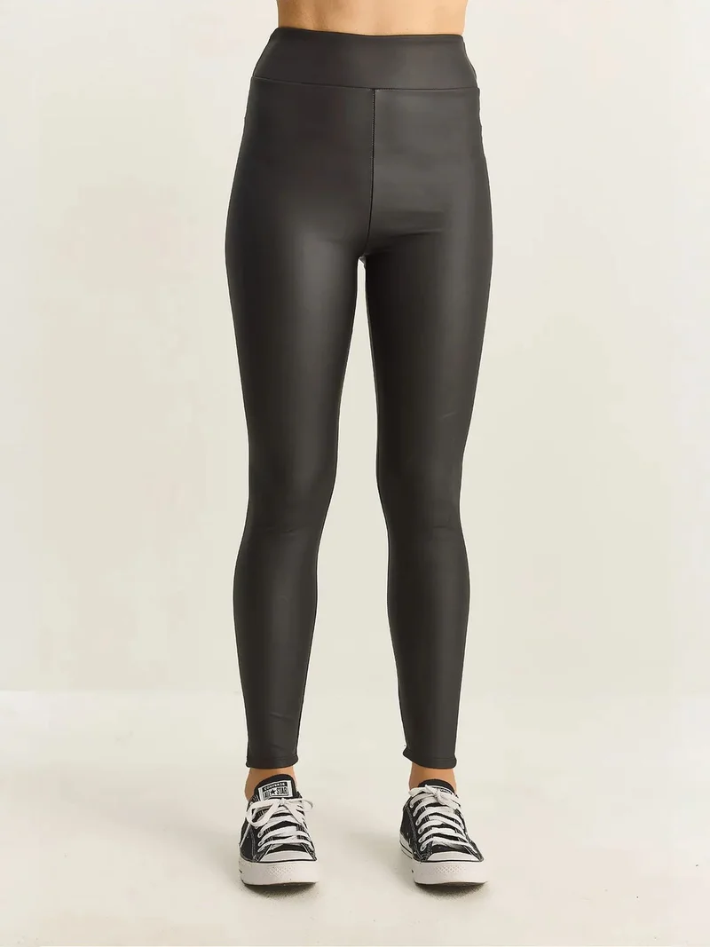 Bianco Lucci Black LUCCI Faux Leather Legging for Women | Best Price UAE