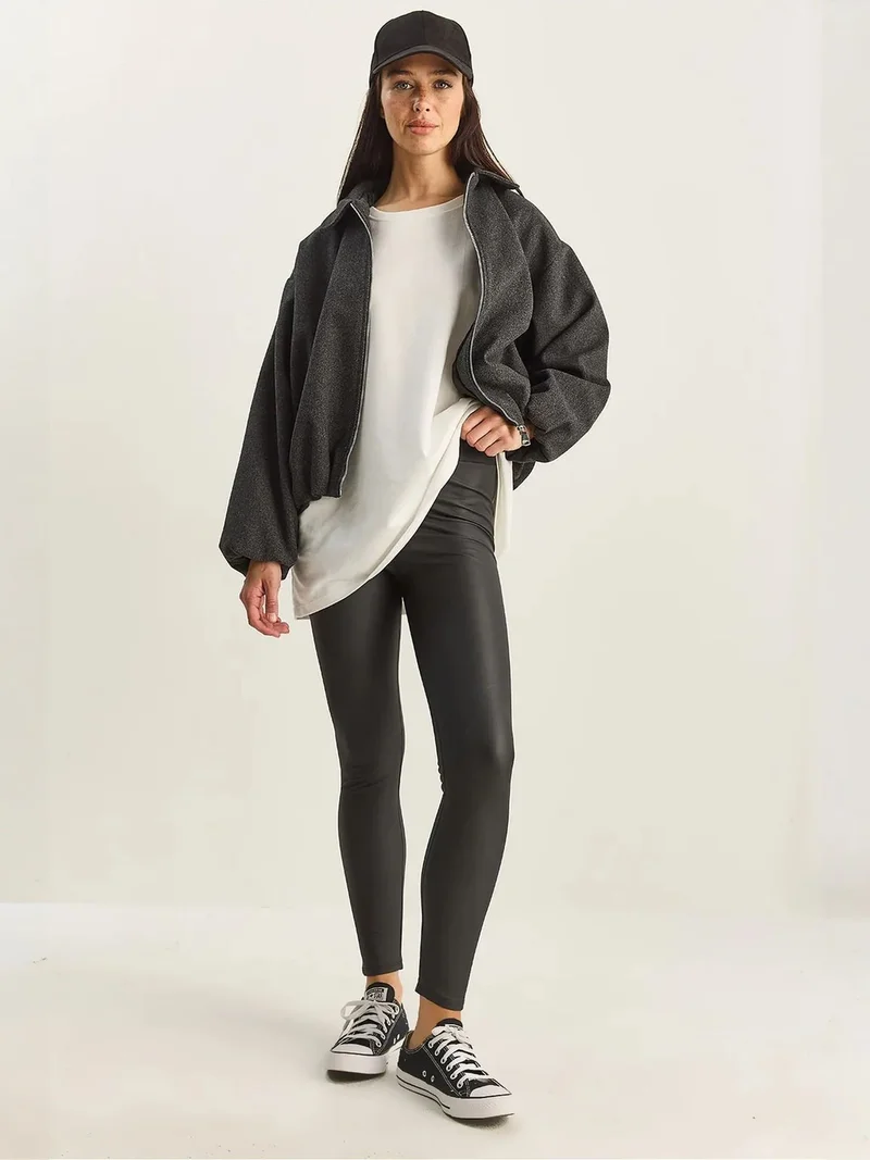 بيانكو لوتشي LUCCI Faux Leather Legging