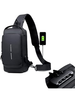 Generic SUPAAR Anti Theft Sling Bag Crossbody Shoulder Bags Waterproof Travel Chest Pack with USB Charging Port  - Image 1