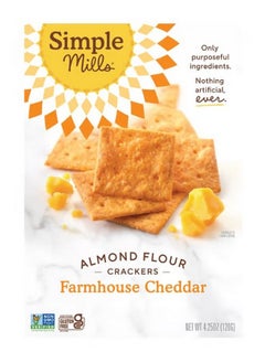 Simple Mills Almond Flour Crackers Farmhouse Cheddar 4.25 oz 120 g  - Image 1