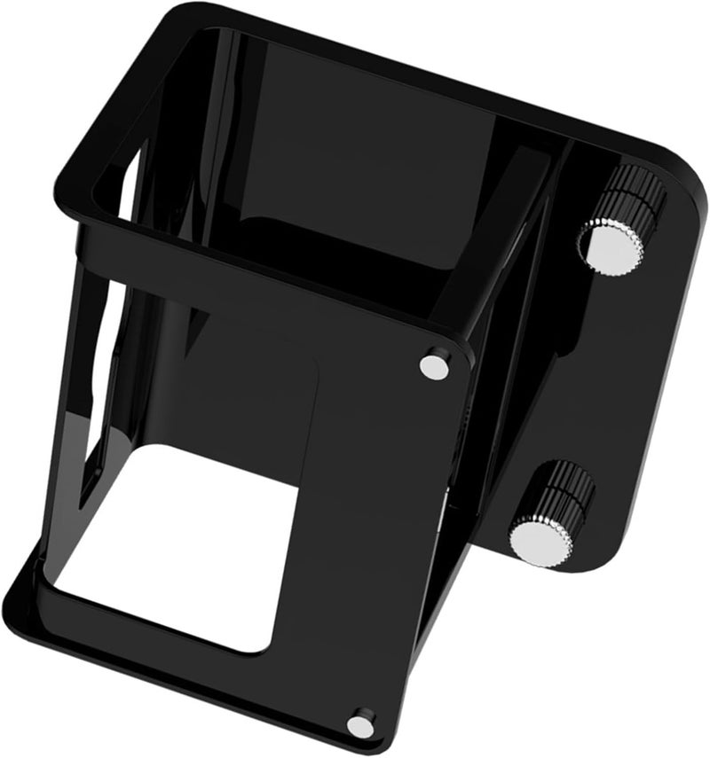 Black Modern Wall Mounted Tissue Holder With Strong Suction Cups Bathroom Shelf - Image 1