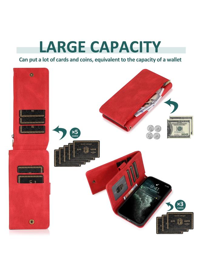 S-TOP Case For iPhone 14 Pro Zipper Wallet Bag Leather Case - Image 4