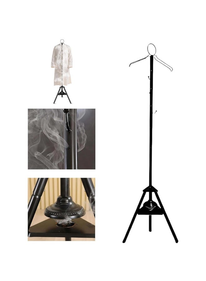 S-Color Freestanding Metal Coat Rack with Aromatherapy Diffuser, 187cm Tall Floor Standing Clothes Stand with 3 Hooks for Hanging Coats, Robes, Hats, Ideal for Home, Bedroom, Boutique - Image 1