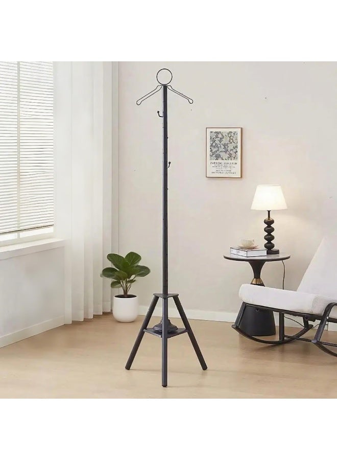 S-Color Freestanding Metal Coat Rack with Aromatherapy Diffuser, 187cm Tall Floor Standing Clothes Stand with 3 Hooks for Hanging Coats, Robes, Hats, Ideal for Home, Bedroom, Boutique - Image 2