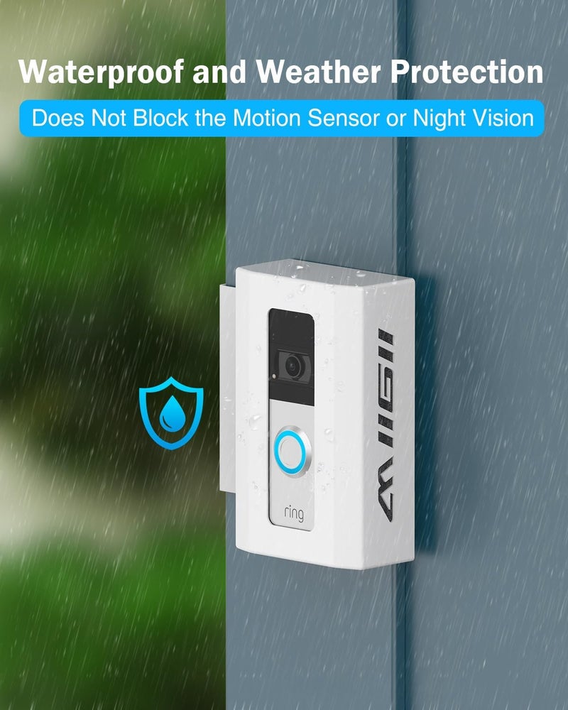 MIIGII Anti-Theft Doorbell Mount for Ring Doorbell 4/3/ 3 Plus/ 2/1, No Drill Adjustable Video Doorbell Cover Holder for Home Apartment Office Room, Waterproof Stainless Steel Aluminum Made - Image 4