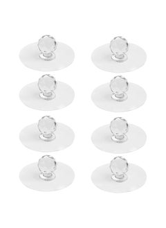 RATSAW Clear Cabinet Drawer Knobs, Diamond Crystal Shaped Pulls Handles Acrylic Self Adhesive Door Drawer Knobs for Wardrobe Kitchen Cupboard Bathroom  8 Pcs  - Image 1