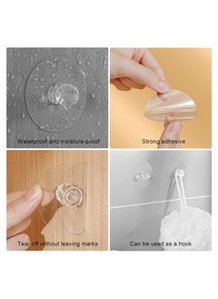 RATSAW Clear Cabinet Drawer Knobs, Diamond Crystal Shaped Pulls Handles Acrylic Self Adhesive Door Drawer Knobs for Wardrobe Kitchen Cupboard Bathroom  8 Pcs  - Image 5