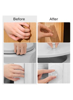 RATSAW Clear Cabinet Drawer Knobs, Diamond Crystal Shaped Pulls Handles Acrylic Self Adhesive Door Drawer Knobs for Wardrobe Kitchen Cupboard Bathroom  8 Pcs  - Image 3
