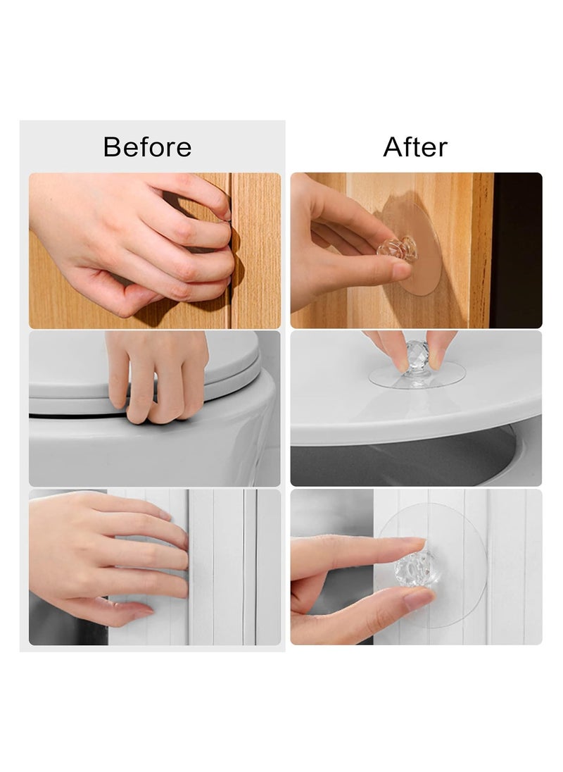 Clear Cabinet Drawer Knobs, Diamond Crystal Shaped Pulls Handles Acrylic Self Adhesive Door Drawer Knobs for Wardrobe Kitchen Cupboard Bathroom  8 Pcs