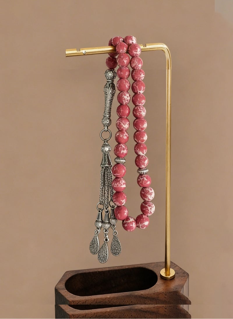 general 33 natural red turquoise Tasbih/8mm - Image 2