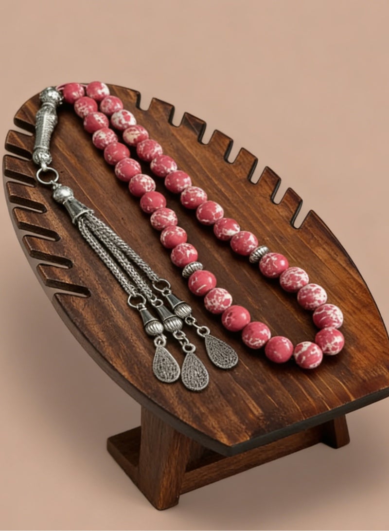 general 33 natural red turquoise Tasbih/8mm - Image 3
