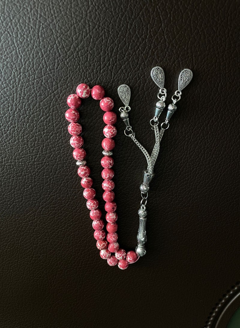 general 33 natural red turquoise Tasbih/8mm - Image 4