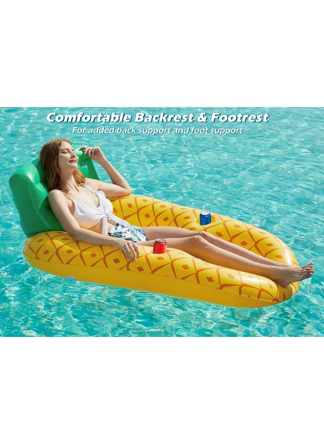 Jasonwell - Inflatable Pool Float Adult - Pool Floaties Lounger Floats Raft Floating Chair Water Floaties For Swimming Pool Lake Lounge Float With Cup Holders Beach Pool Party Toys For Adults - Image 1