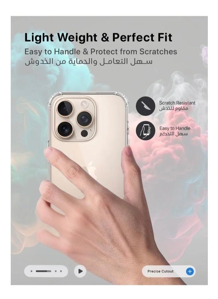 iPhone 16 Pro Max Case Clear Cover Anti-Yellowing Cases with Screen Protector and Camera Lens Protector, Full Coverage Set for Apple iPhone 16 Pro Max 6.9 inch