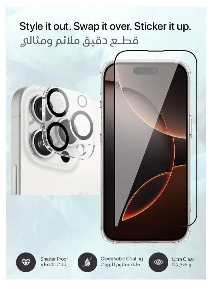 iPhone 16 Pro Max Case Clear Cover Anti-Yellowing Cases with Screen Protector and Camera Lens Protector, Full Coverage Set for Apple iPhone 16 Pro Max 6.9 inch