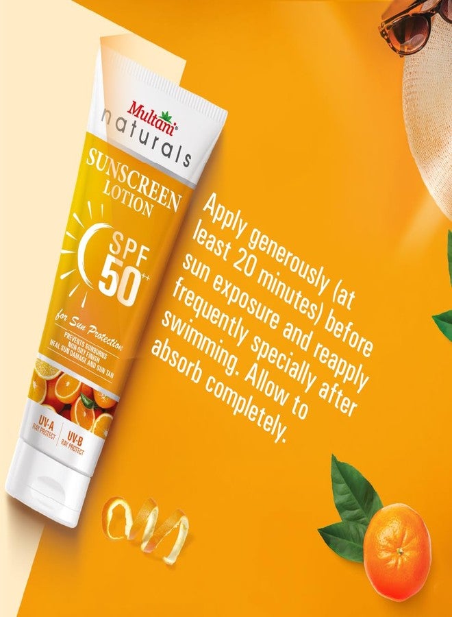 Multani Naturals Sunscreen Lotion SPF 50++ | Broad Spectrum UVA/UVB | Blue Light Protect | No White Cast | Water Resistant, Ultra Light & Non Sticky | For Oily, Dry & Sensitive Skin | For Women & Men | Free From Paraben, Mineral Oil & Sulphate |100ml - Image 4
