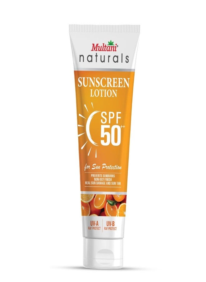 Multani Naturals Sunscreen Lotion SPF 50++ | Broad Spectrum UVA/UVB | Blue Light Protect | No White Cast | Water Resistant, Ultra Light & Non Sticky | For Oily, Dry & Sensitive Skin | For Women & Men | Free From Paraben, Mineral Oil & Sulphate |100ml - Image 2