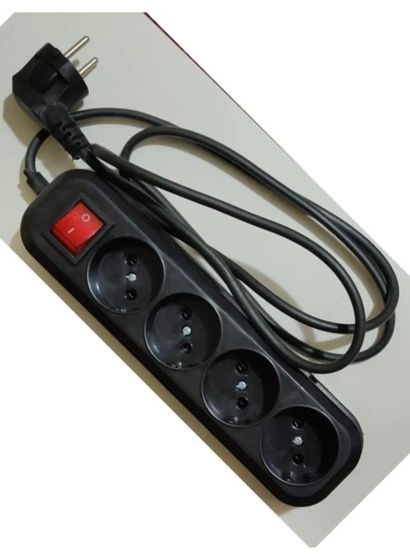 Televes 4-Outlet Power Strip - 1.10m / Black - Image 3