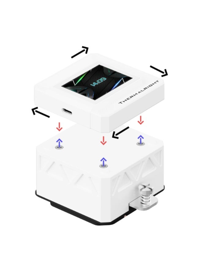 ثيرمالرايت مبرد مائي ثيرمال رايت فورزين ورفريم اصدر SE بشاشة حجم 2 بوصة ARGB لون أبيض - Image 3