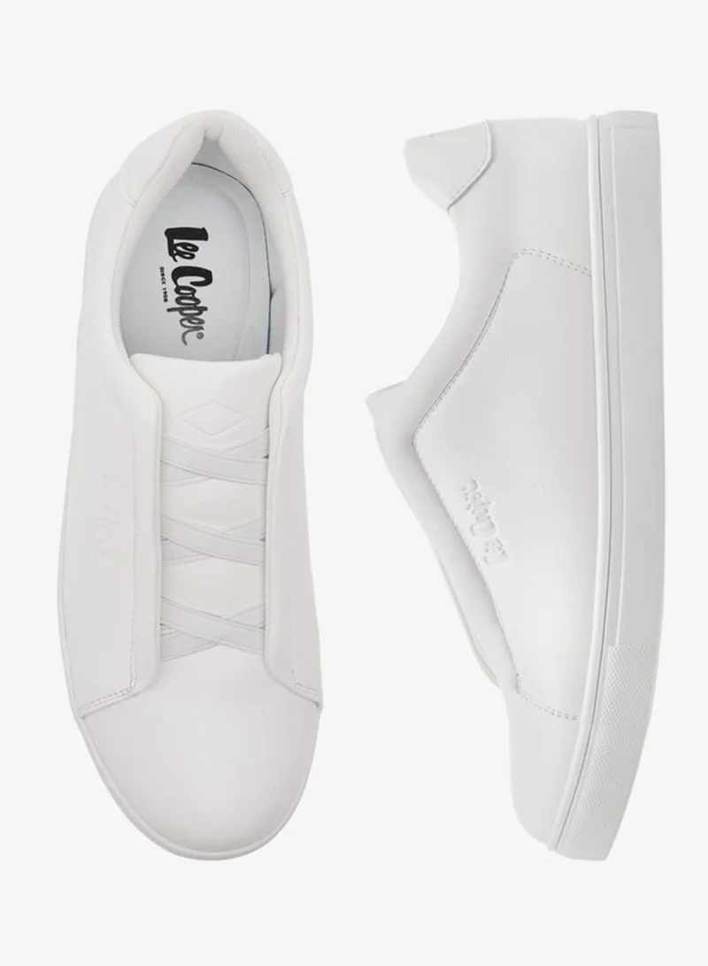 Lee Cooper Men's Elastic Cross Strap Detail Slip-On Sneakers