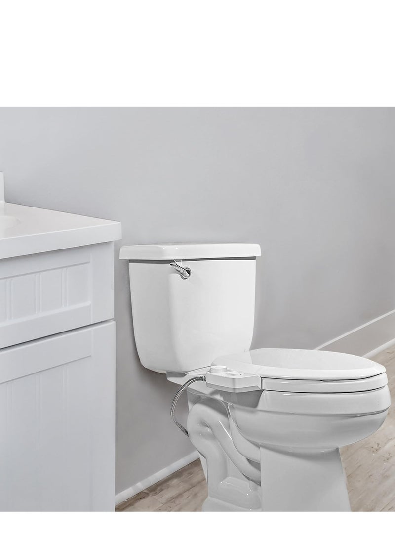 Bidet Toilet Seat Non-Electric, Fits Elongated Toilets, Dual Nozzle System, Ambient Water Temperature with Adjusting Spray Pressure, Slow Close, Easy to Install - Image 4