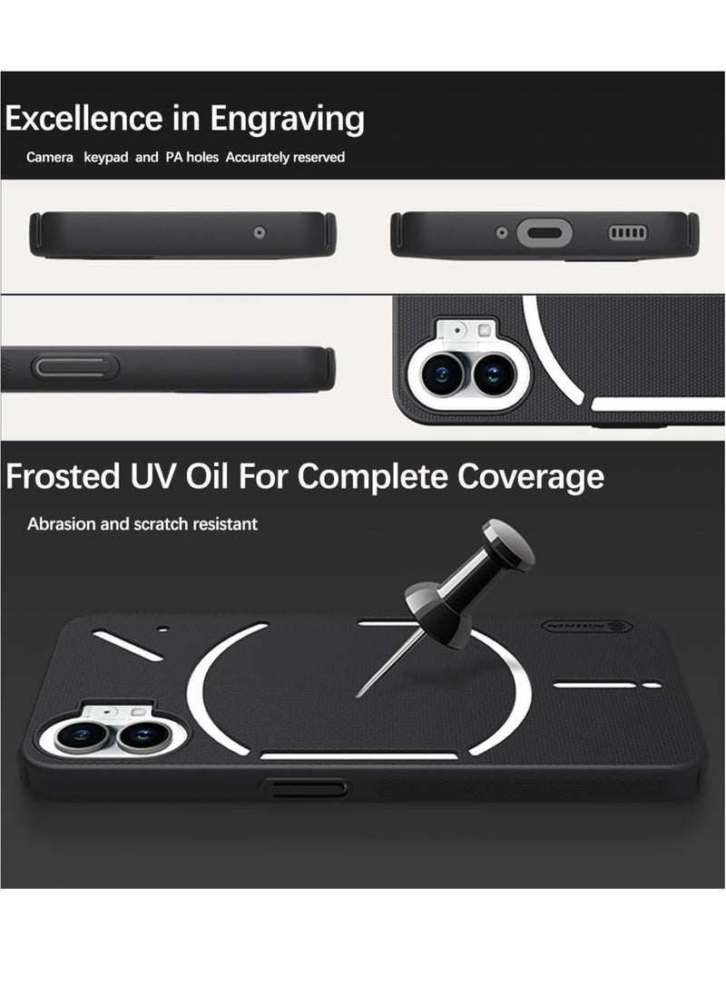 Raxoom Case for Nothing Phone 2 with 2 Tempered Glass Screen Protectors - Slim Frosted Full Cover Protection, Anti-Fingerprint Simple Style - Image 5