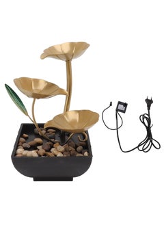 PARATPAR MALL PARATPAR MALL 3Tier Water Fountain for Home Decor Living RoomBedroom Indoor Waterfall Desktop Leaf for Office Table Automatic Pump Relaxation Fountain with Natural Stones  - Image 5