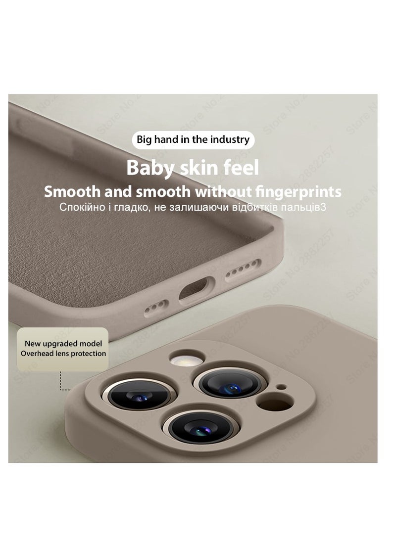 AROAQ Iphone Silicon Case, Silky-soft Touch Full-body Protective Phone Case, Luxury Original Liquid Silicone Case Mention For Iphone 15 Pro Max, 15 Plus, Pro, ( Dark purple ) - Image 3