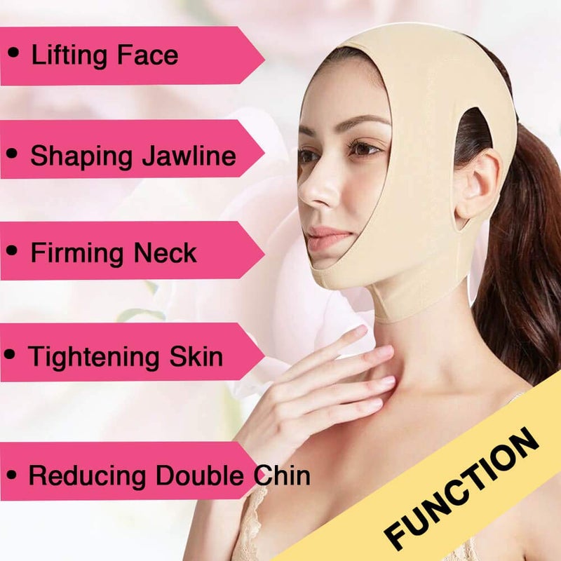 ZOQINI Reusable Chin Slimming Strap Face Lift Tape V Line Lifting Face Mask Double Chin Reducer Face Neck Slimmer Jawline Shaper Anti Snoring Snore Stopper (M) - Image 2