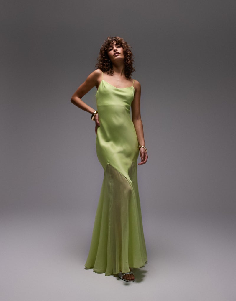 TOPSHOP Godet Hem Midi Dress - Image 1