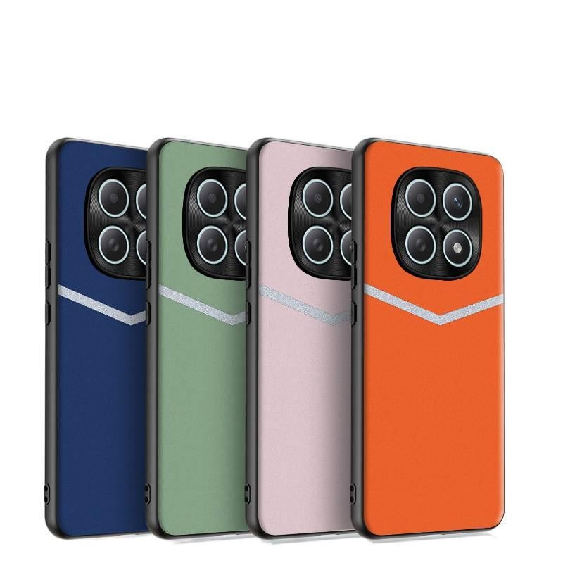 BB Leather Texture Protective Case for Redmi Note 14 with Drop Protection and Full Coverage plus Shockproof plus V-shaped Stitching plus Leather Texture in Pink - Image 3