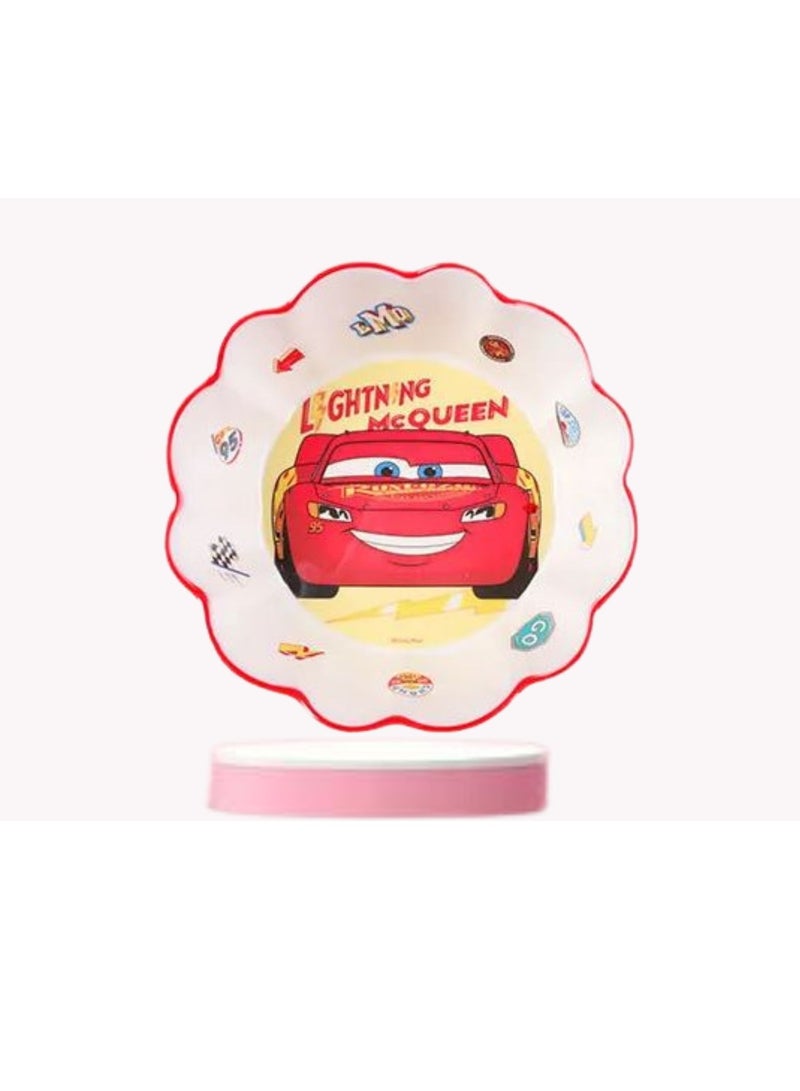 ديزني وعاء لايتنينج ماكوين للأطفال – طبق كرتوني ممتع ومتين لوقت الوجبة - Image 1