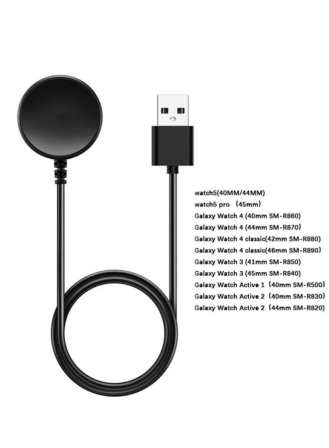 Smart Wireless Watch Charger, Compatible with Samsung Galaxy Watch Galaxy Active 1/2/3/4/5 Charger, USB Charging Cable Cord Dock 1M - Image 1