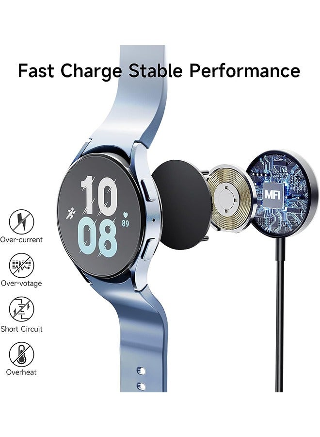 Smart Wireless Watch Charger, Compatible with Samsung Galaxy Watch Galaxy Active 1/2/3/4/5 Charger, USB Charging Cable Cord Dock 1M - Image 2