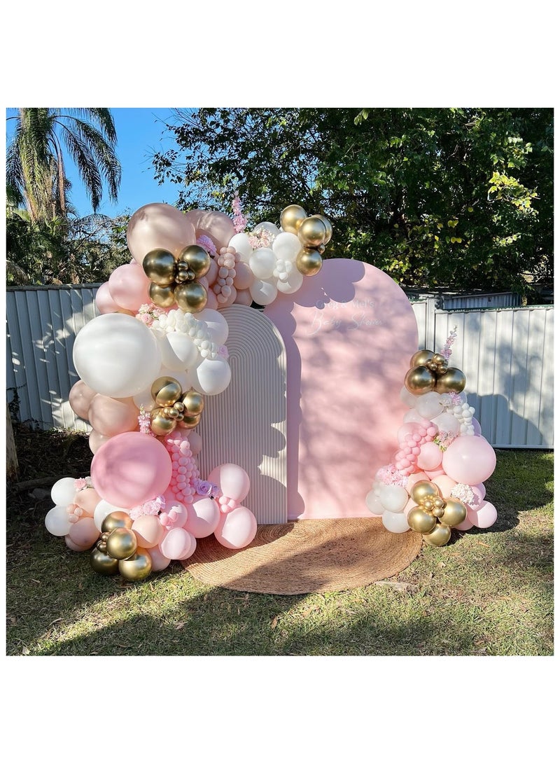 Pink and White Balloon Arch Kit, 121PCS Pink and Gold Balloon Garland Pastal Pink White Gold Confetti Balloons for Girls Birthday Baby Shower Wedding Bridal Shower Party Decorations - Image 4