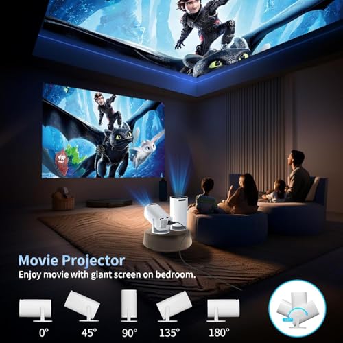 BIGASUO Native 1080P Projector, Bluetooth 5.0, 280 ANSI Lumens, Digital Zoom, HiFi Stereo, Home Theatre Projector (Bigasuo HY320) - Image 4