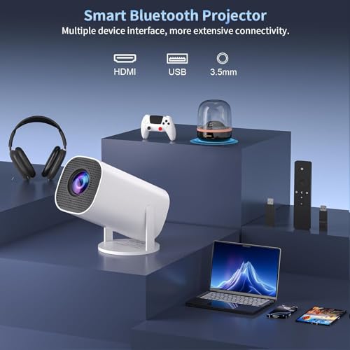 BIGASUO Native 1080P Projector, Bluetooth 5.0, 280 ANSI Lumens, Digital Zoom, HiFi Stereo, Home Theatre Projector (Bigasuo HY320) - Image 3