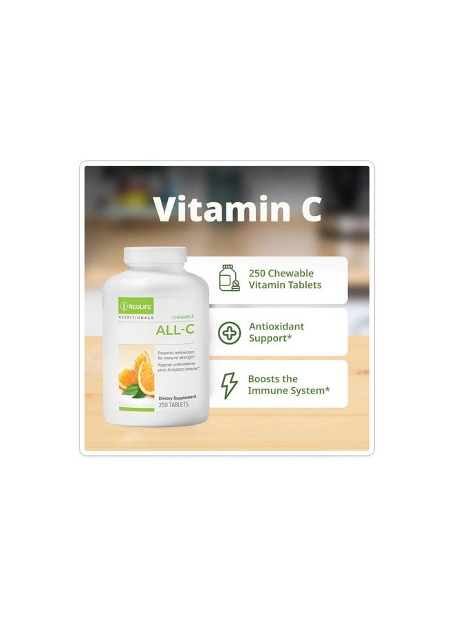 NeoLife - All-C - Vitamin C Chewable Tablets - Orange Flavour & Chewable Vitamin C Complex, Neo-Plex Concentrate, Rosehips, Acerola, Rutin, Hesperidin, and Lemon Bioflavonoid - 250 Tablets - Image 2