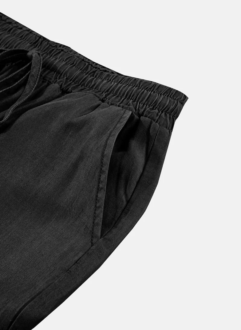يونيكي Black Casual Trousers