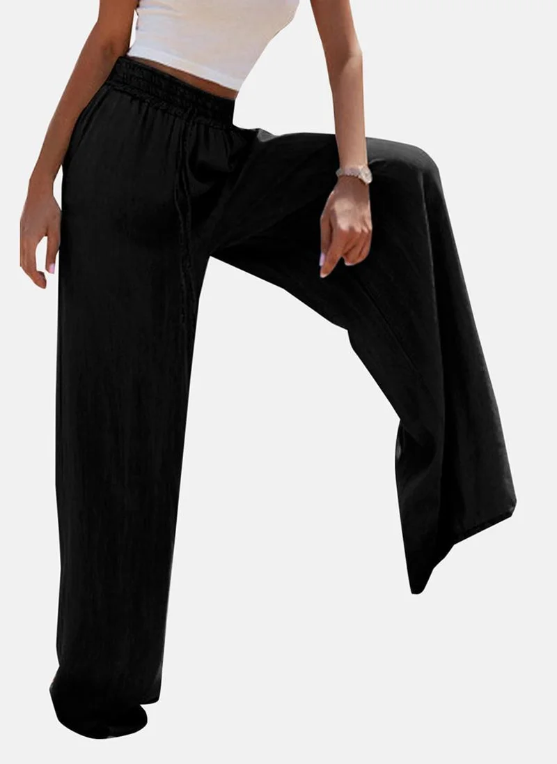 يونيكي Black Casual Trousers