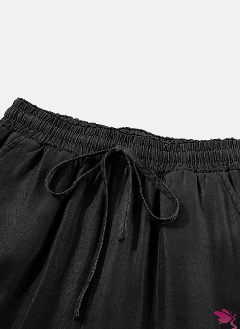يونيكي Black Casual Trousers