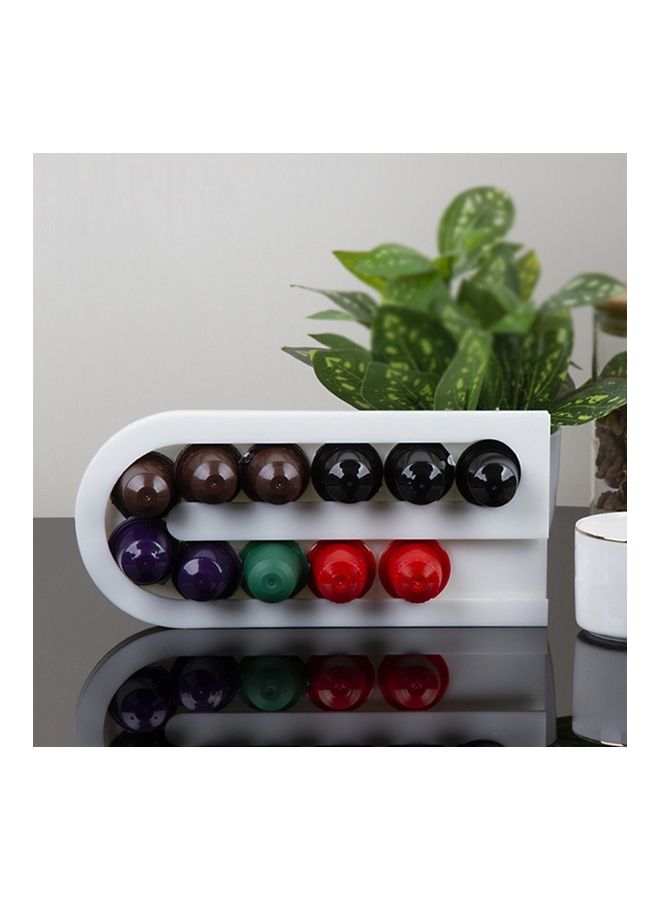 NIBEMINENT Coffee Pod Holder White 24x11cm  - Image 2