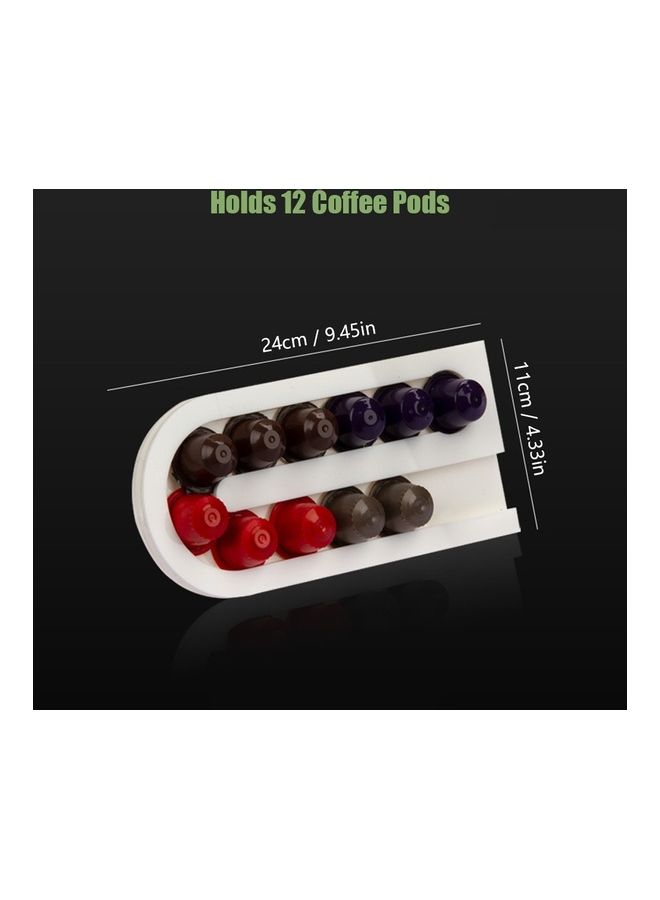 NIBEMINENT Coffee Pod Holder White 24x11cm  - Image 3