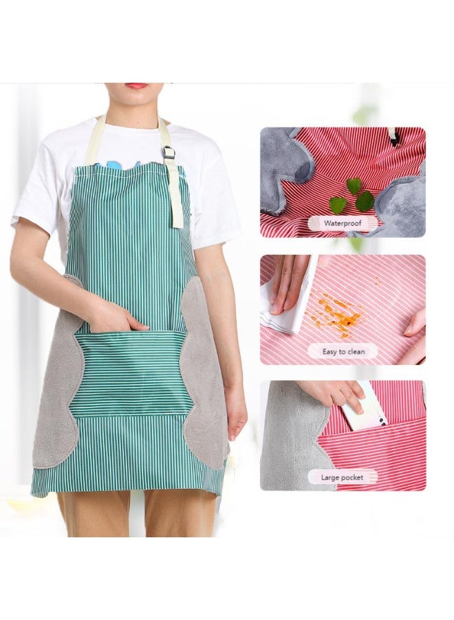 Waterproof Kitchen Apron – Easy to Clean – With Phone Storage Pocket & Side Hand Wiping Towel – Unisex for Men & Wome multicolour - Image 4