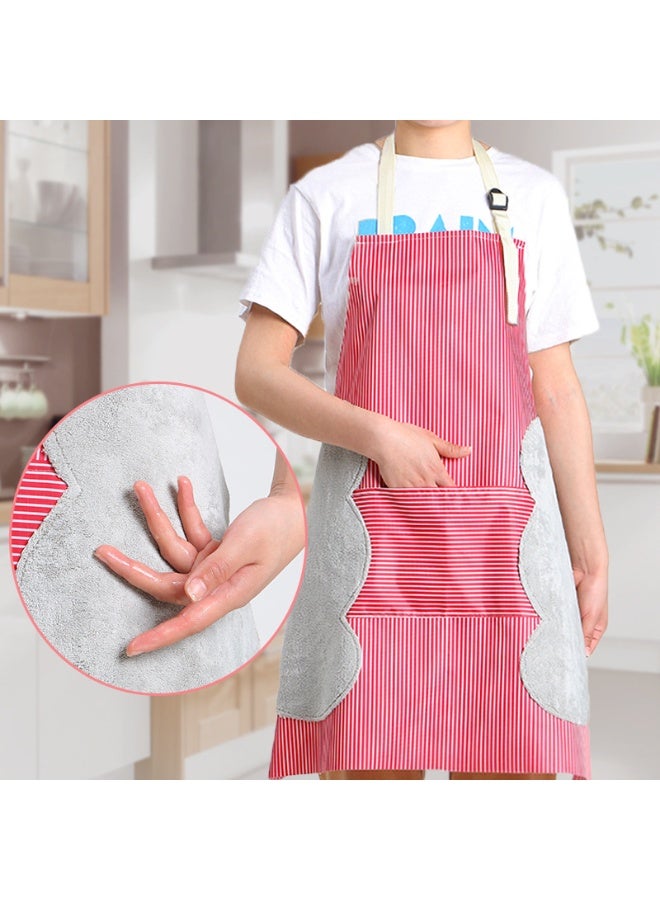 Waterproof Kitchen Apron – Easy to Clean – With Phone Storage Pocket & Side Hand Wiping Towel – Unisex for Men & Wome multicolour - Image 2