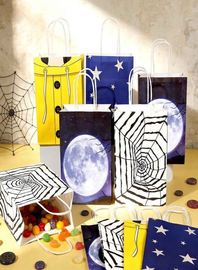 MinFyberd 12 Pcs Button Party Favor Bags Button Eyes Birthday Decorations Horror Cartoon Movie Theme Paper Gift Bags with Handles Cartoon Movie Goodie Treat Candy Bag for Horror Themed Birthday Party Supplies - Image 4