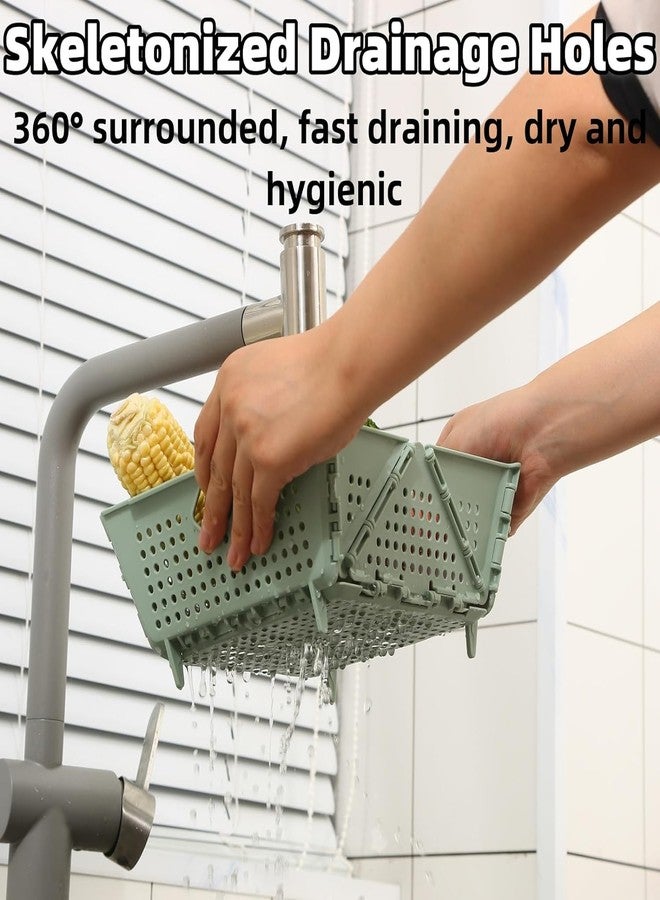 Sevia Foldable Vegetable Storage Basket Holder with Drainage,Versatile Plastic Collapsible Colander Drain Basket with Kitchen Food Strainer Food Strainer Space-Saving BPA Free Dishwasher Safe - Image 3